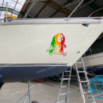 Bob Marley Bootsbeschriftung